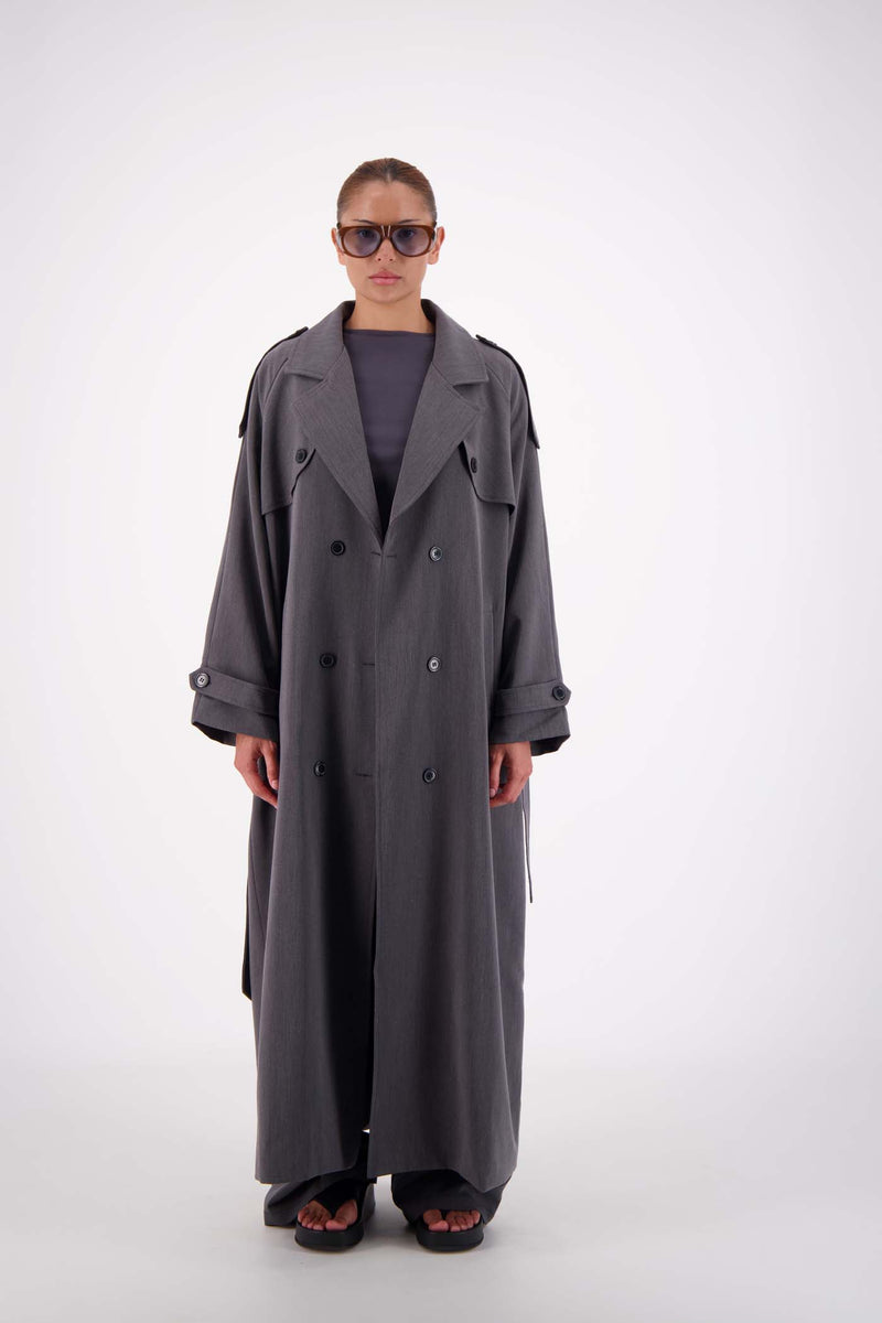 定価17万 新品 seya. TEMPLE TRENCH COAT L グレー Serena Trench Coat Steel Grey – Jasmine Alexa