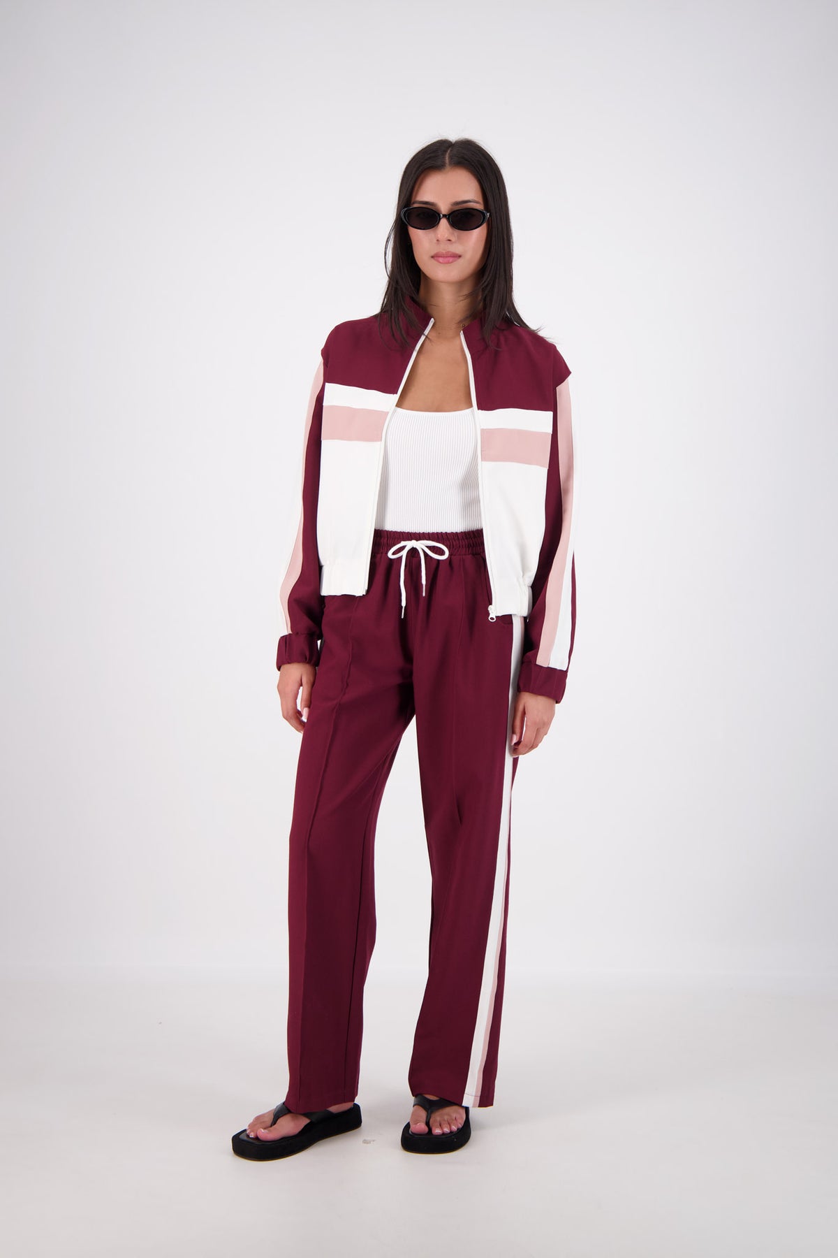 Cassis Funnel Neck Jacket Plum/Pink