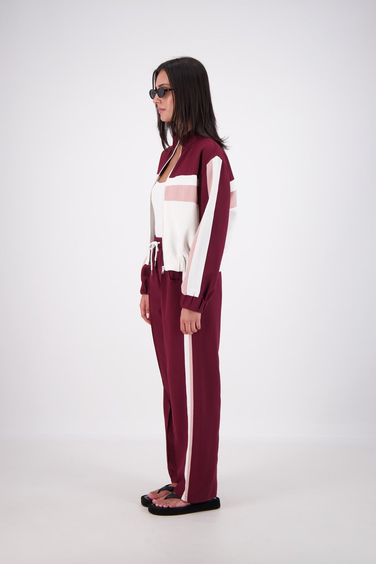 Cassis Funnel Neck Jacket Plum/Pink