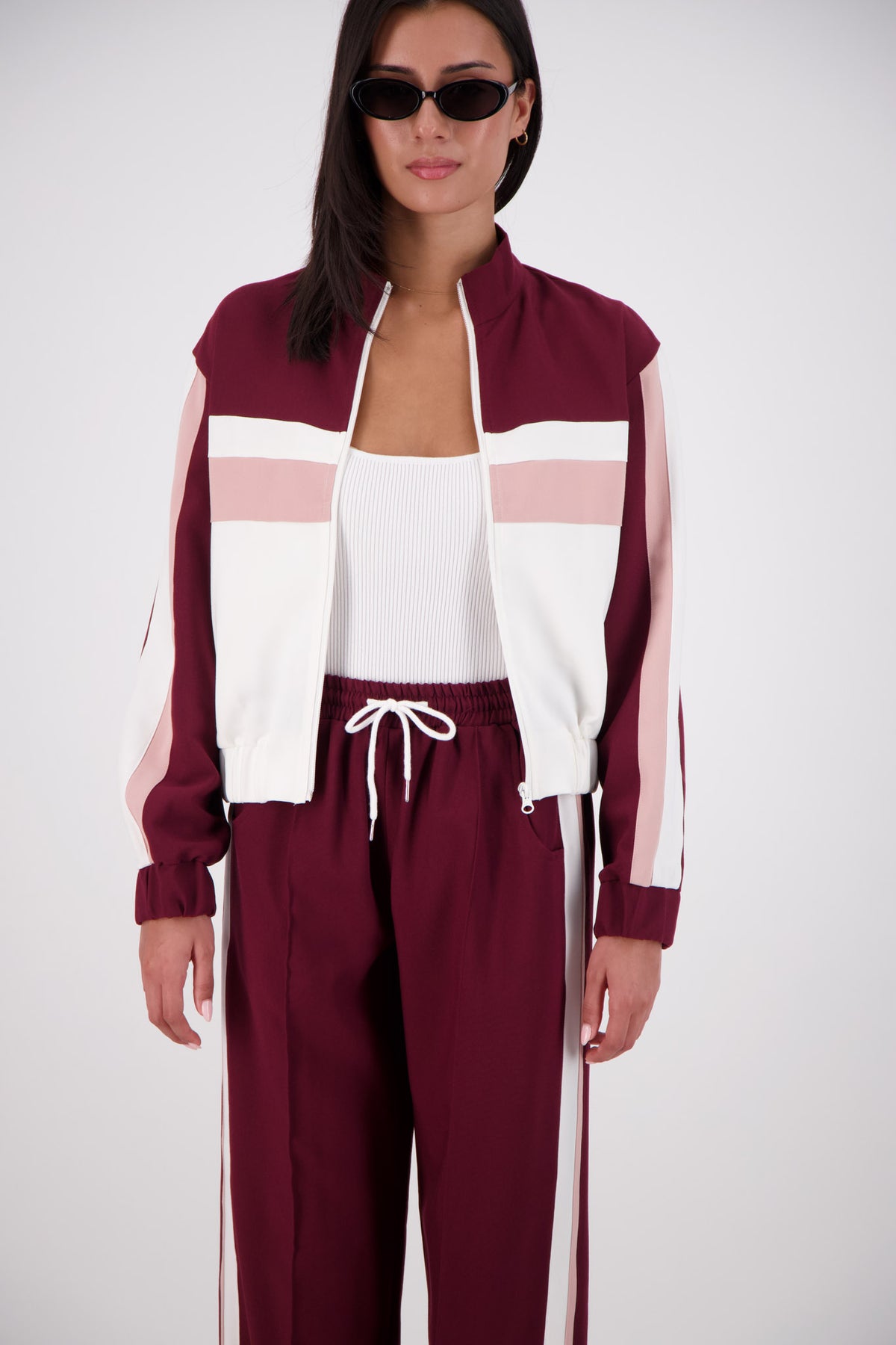 Cassis Funnel Neck Jacket Plum/Pink