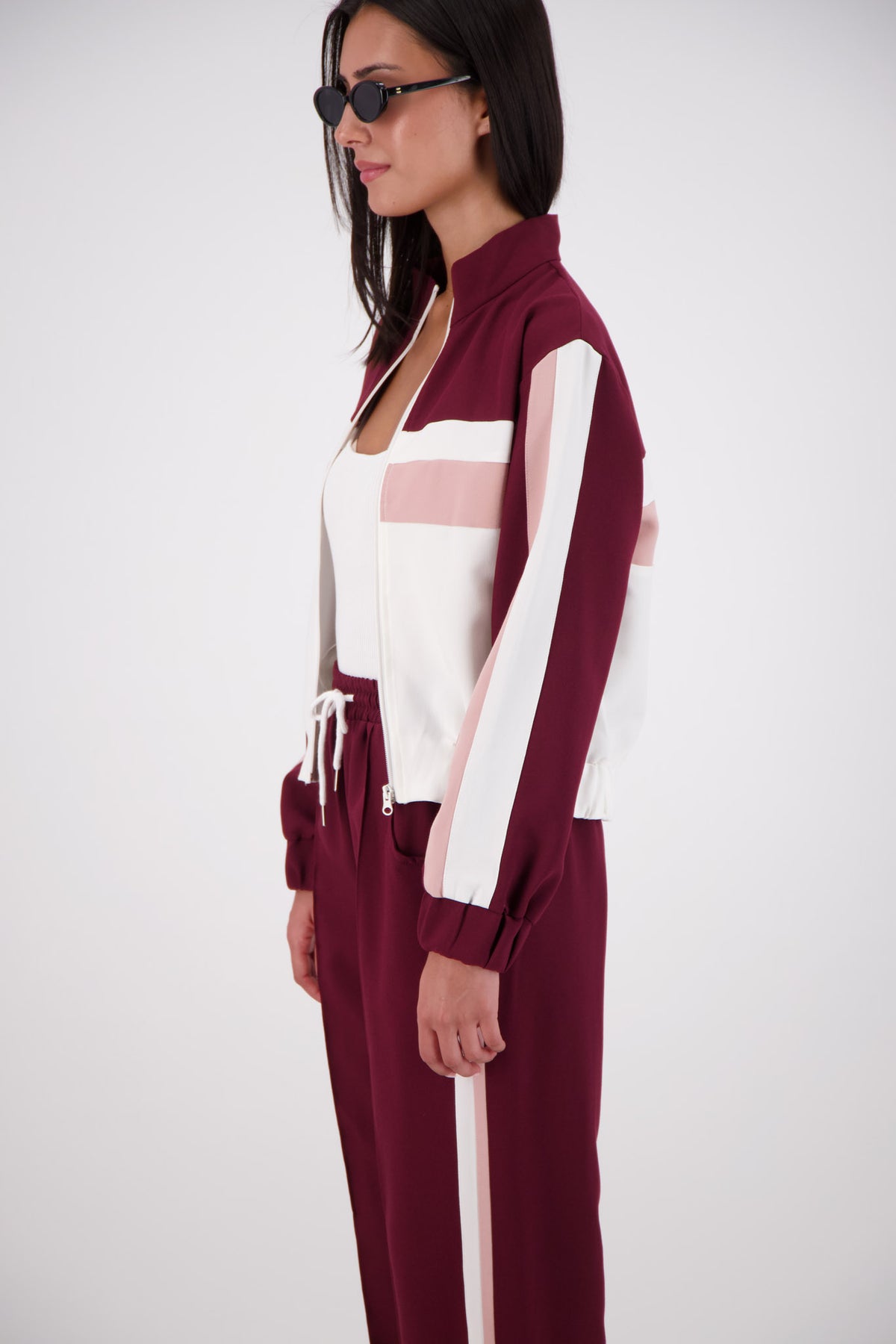 Cassis Funnel Neck Jacket Plum/Pink