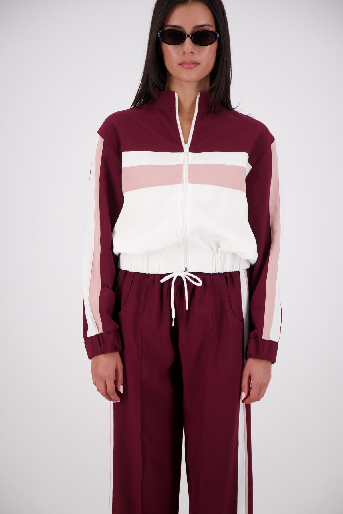 Cassis Funnel Neck Jacket Plum/Pink