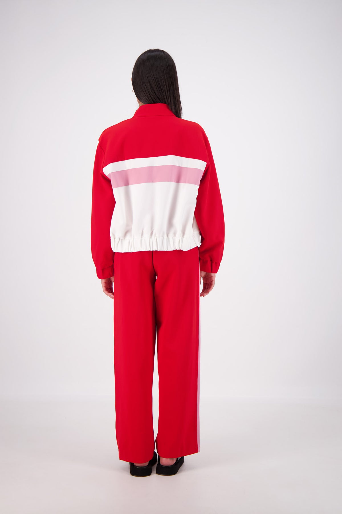 Cassis Funnel Neck Jacket Red/Pink