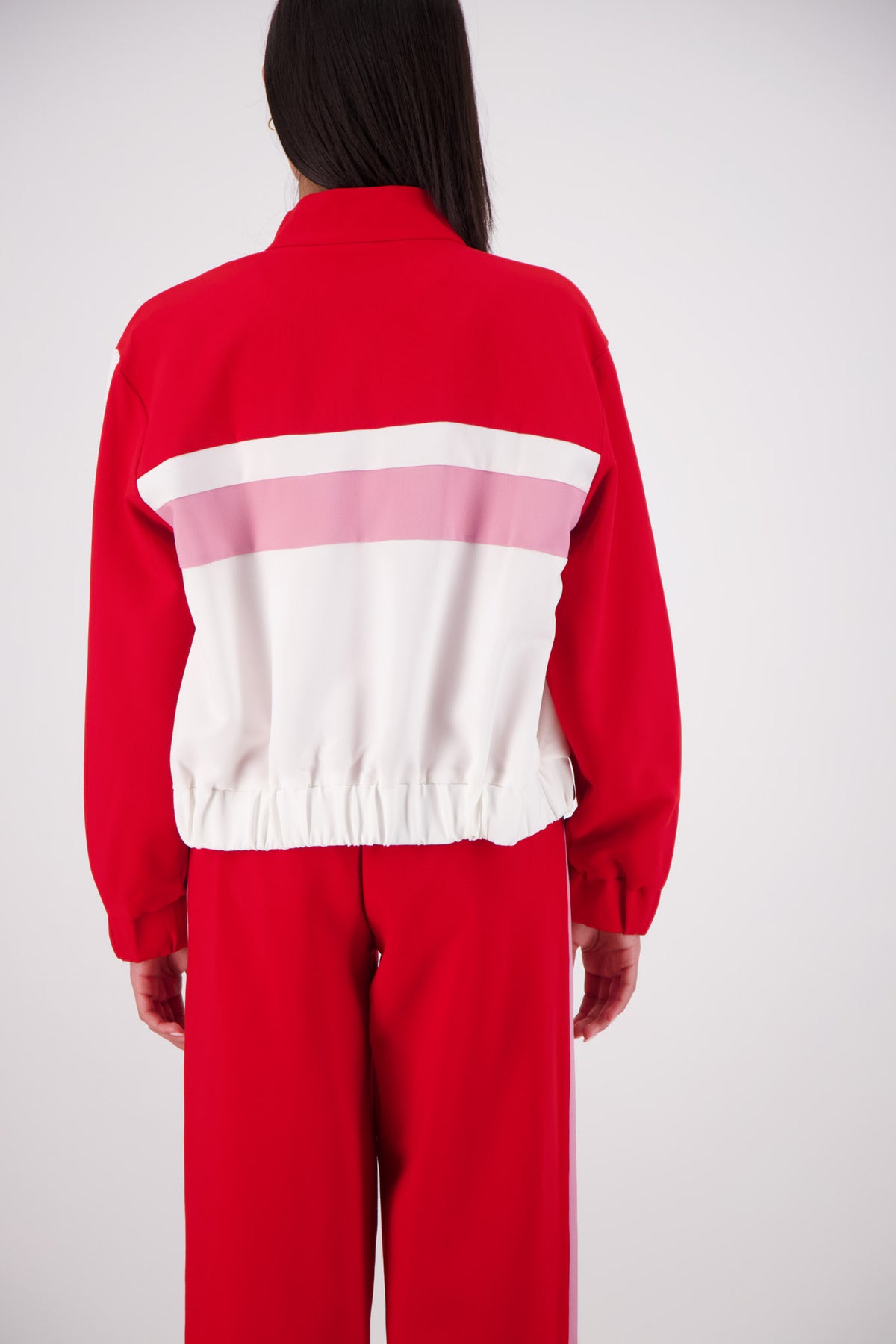 Cassis Funnel Neck Jacket Red/Pink