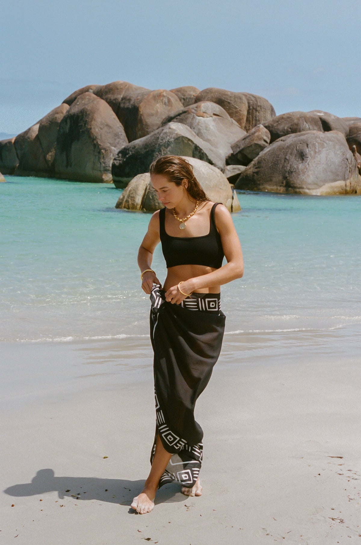 Rosetta Sarong Black