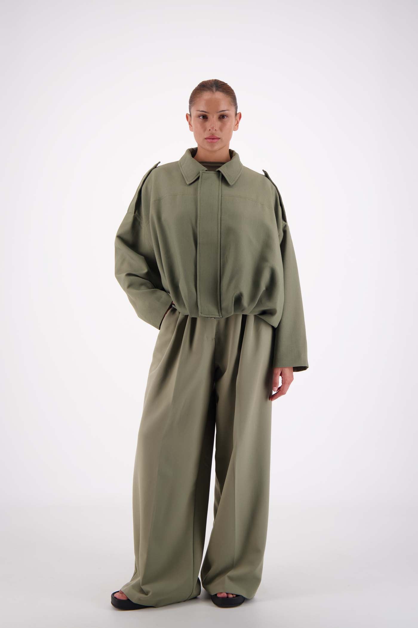 Gigi Bomber Jacket Sage – Jasmine Alexa