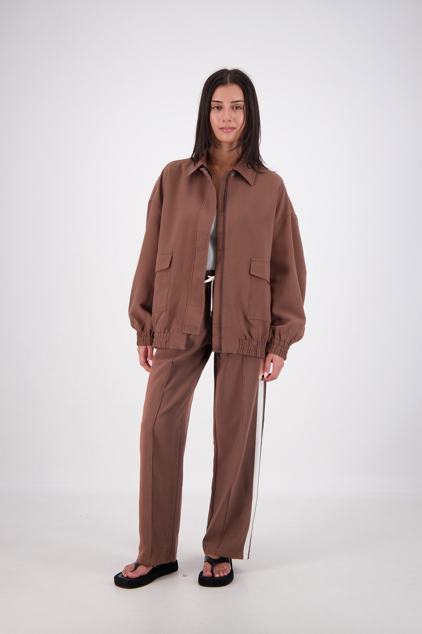 Ischia Bomber Jacket Mocha – Jasmine Alexa