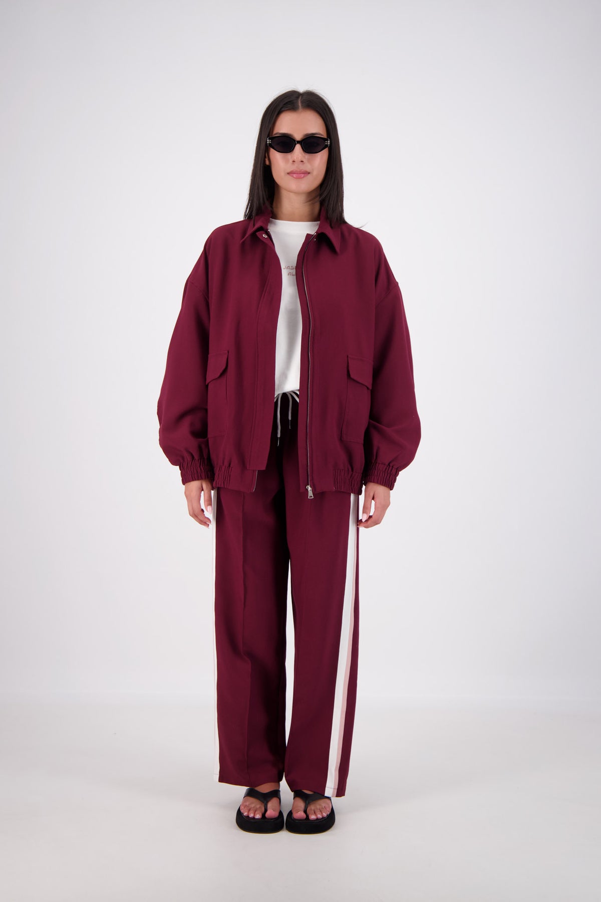 Ischia Bomber Jacket Plum