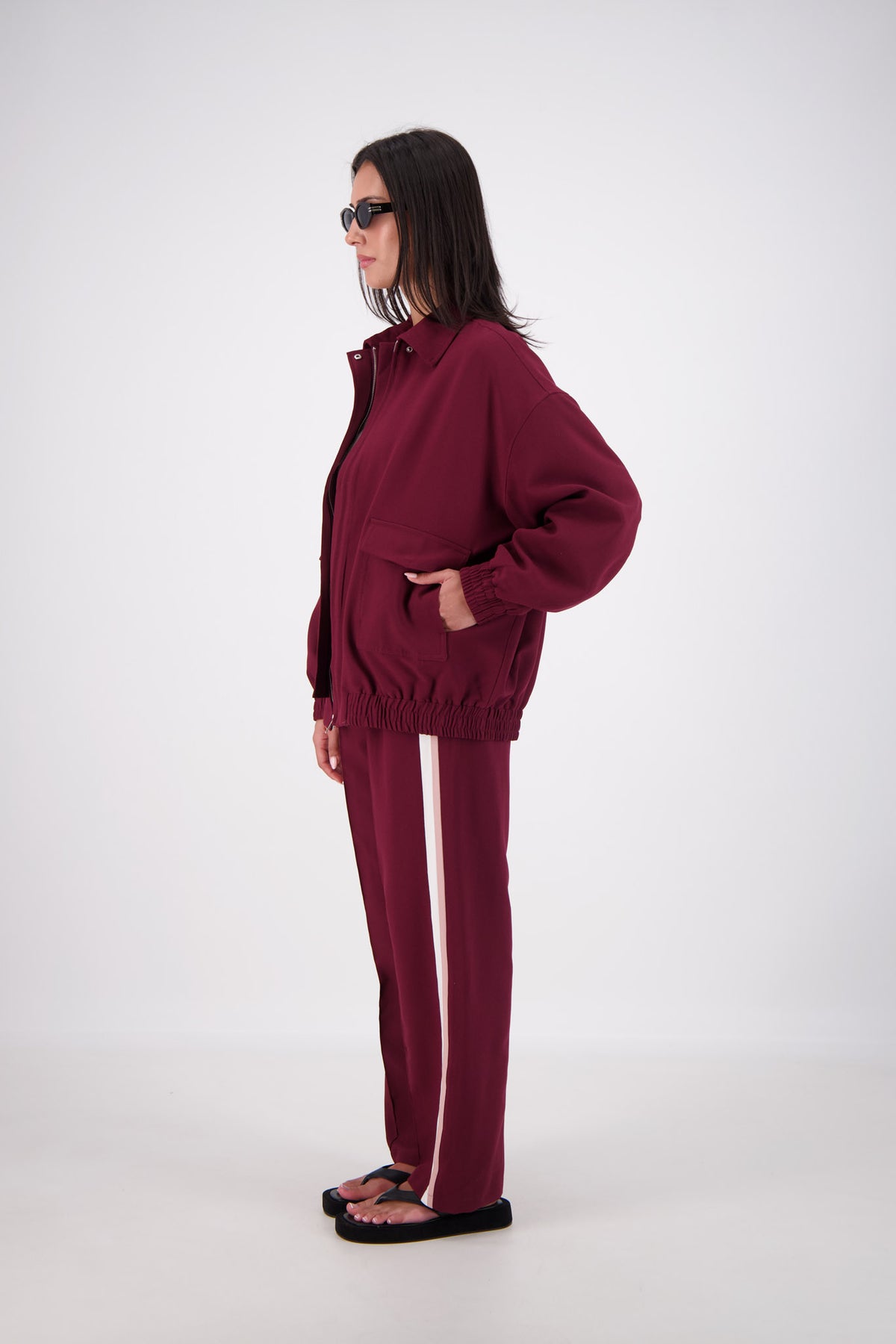 Ischia Bomber Jacket Plum