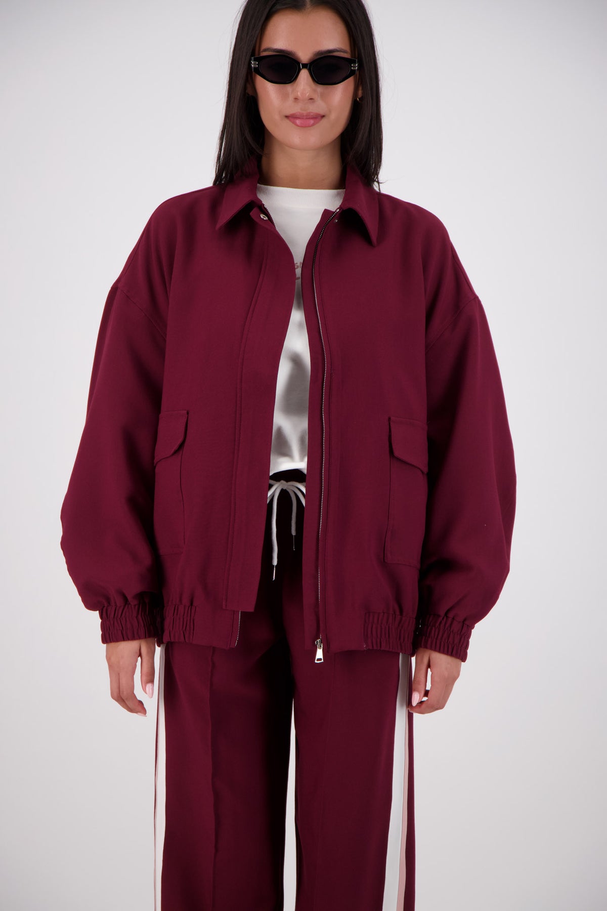 Ischia Bomber Jacket Plum