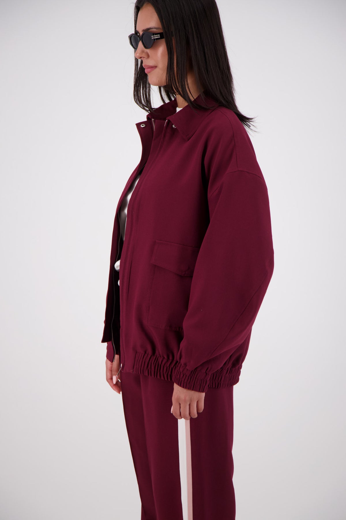 Ischia Bomber Jacket Plum