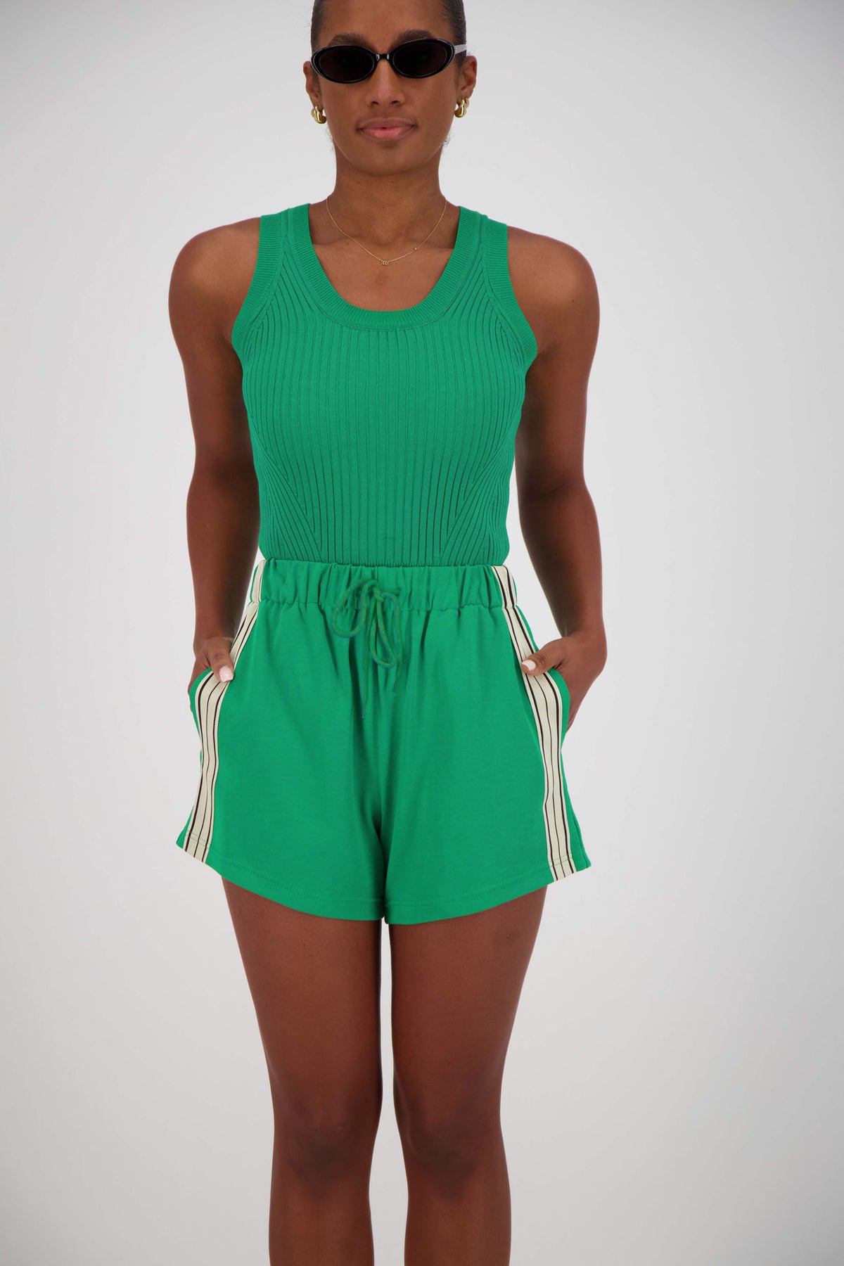 Palma Knit Tank Green