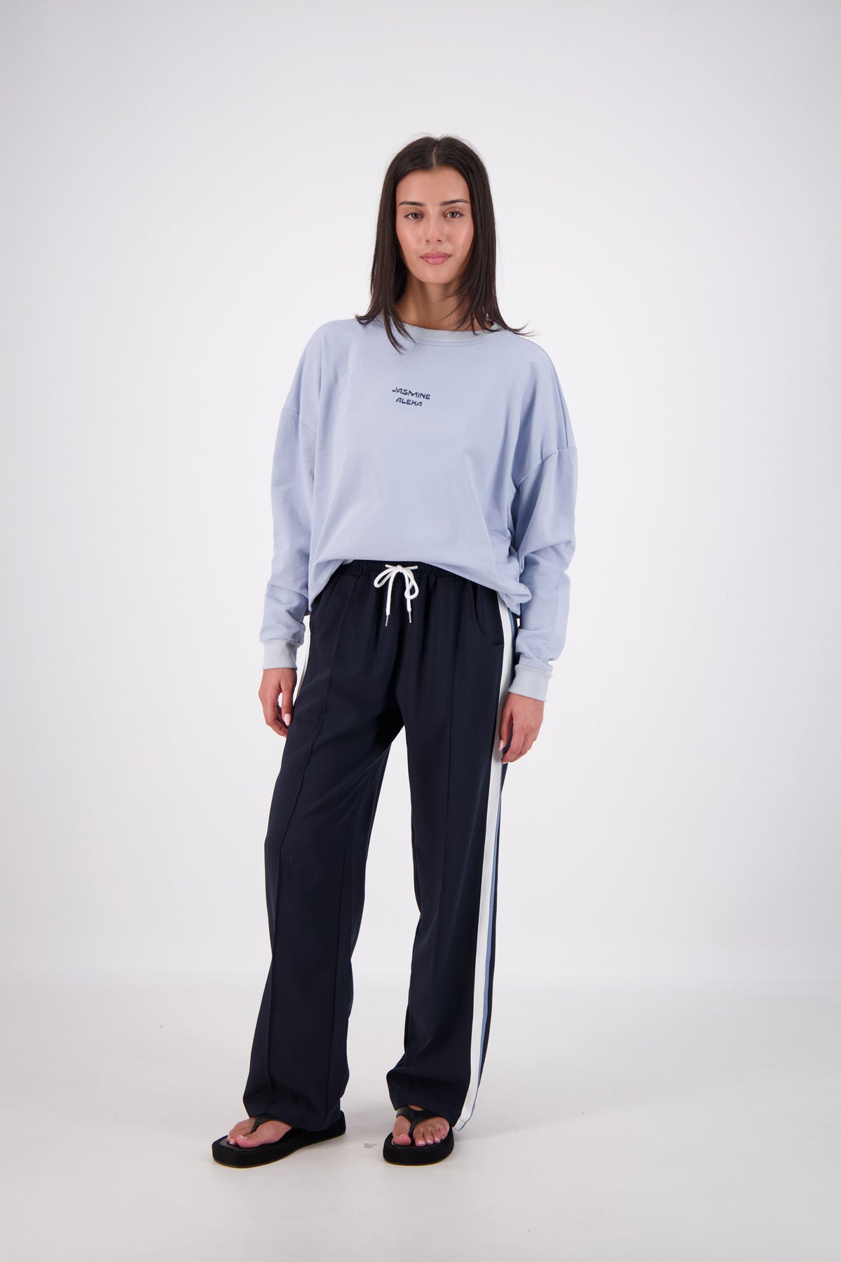 Relaxed Crew Neck Sweatshirt Powder Blue