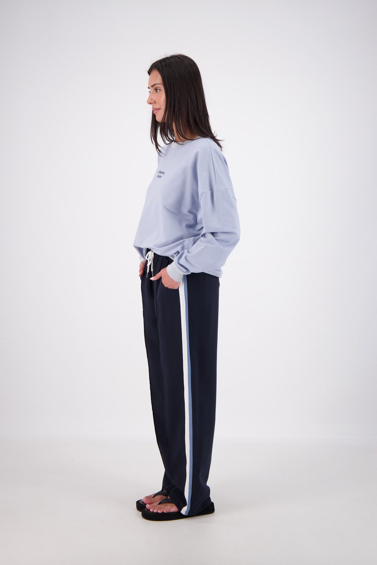 Relaxed Crew Neck Sweatshirt Powder Blue