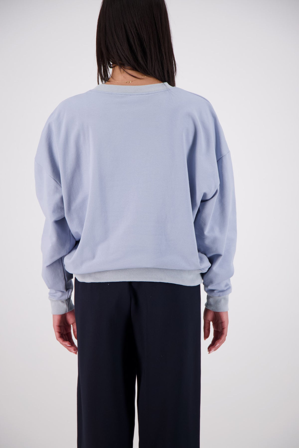 Relaxed Crew Neck Sweatshirt Powder Blue