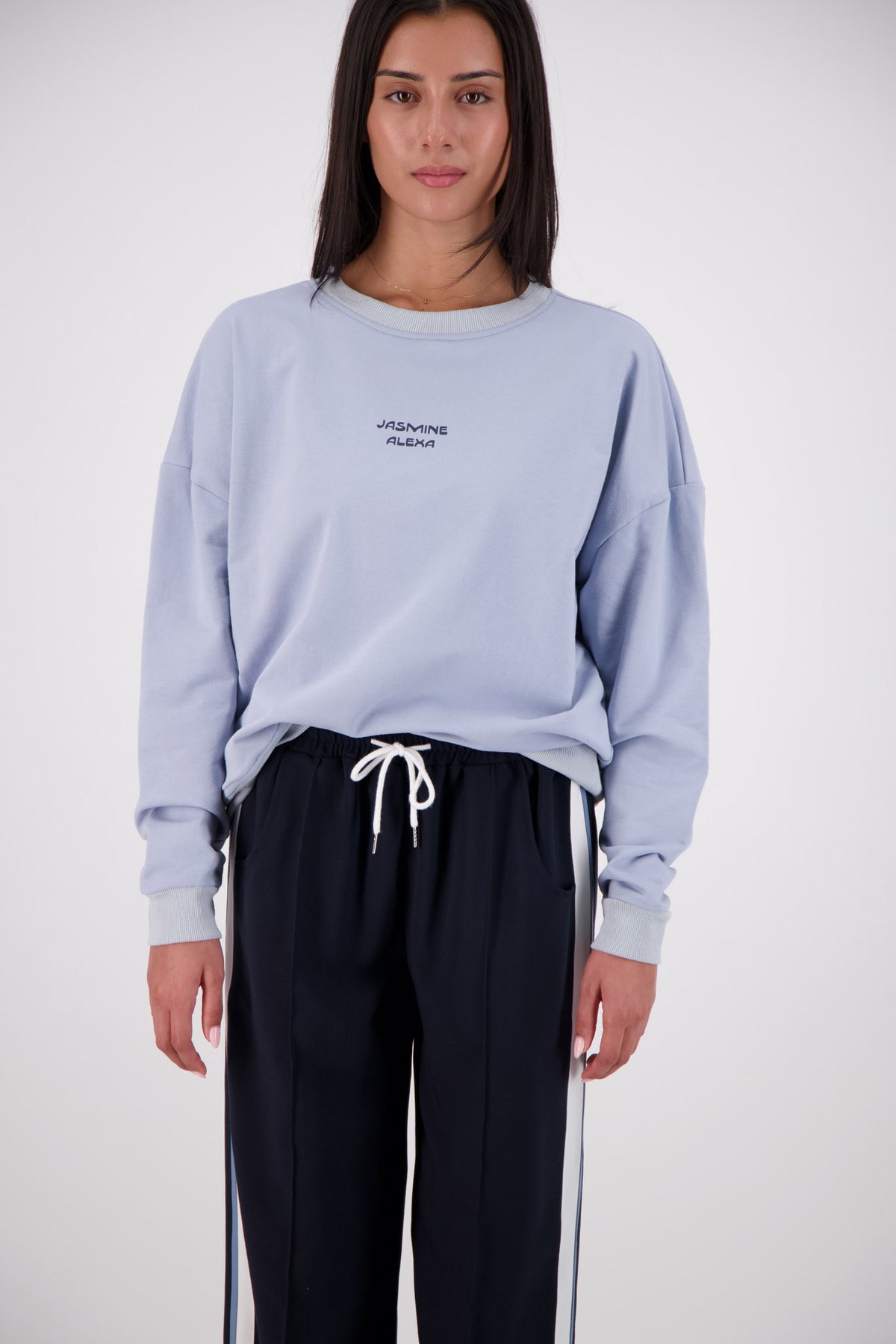 Relaxed Crew Neck Sweatshirt Powder Blue
