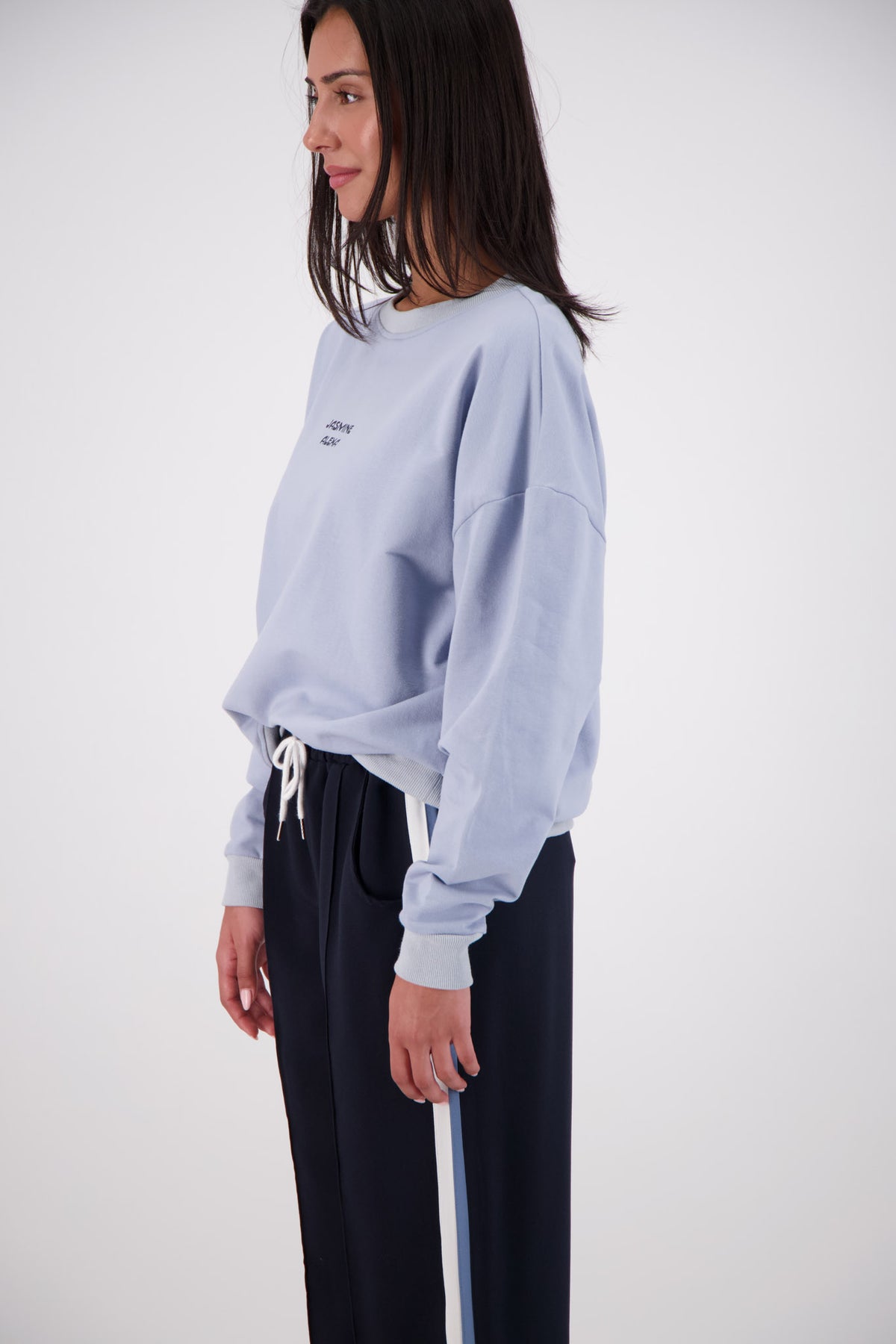 Relaxed Crew Neck Sweatshirt Powder Blue