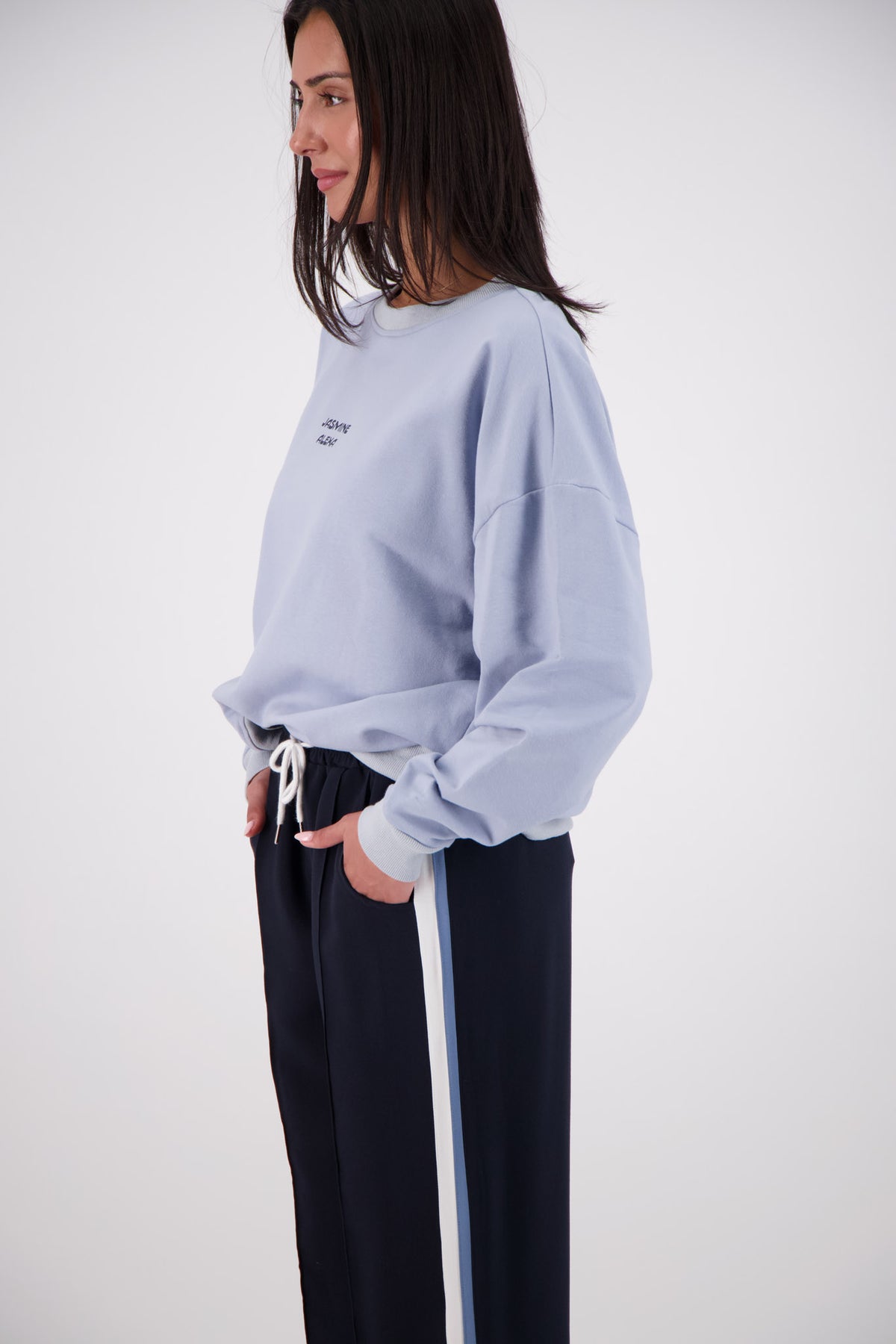Relaxed Crew Neck Sweatshirt Powder Blue