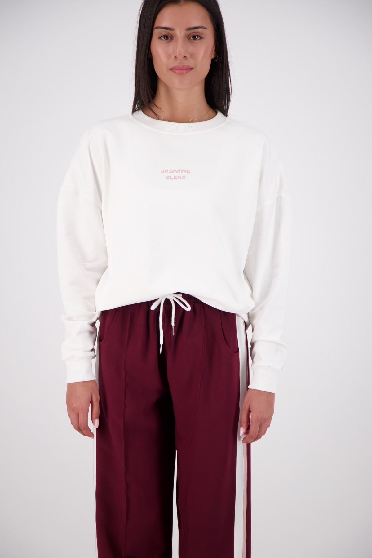 Relaxed Crew Neck Sweatshirt White