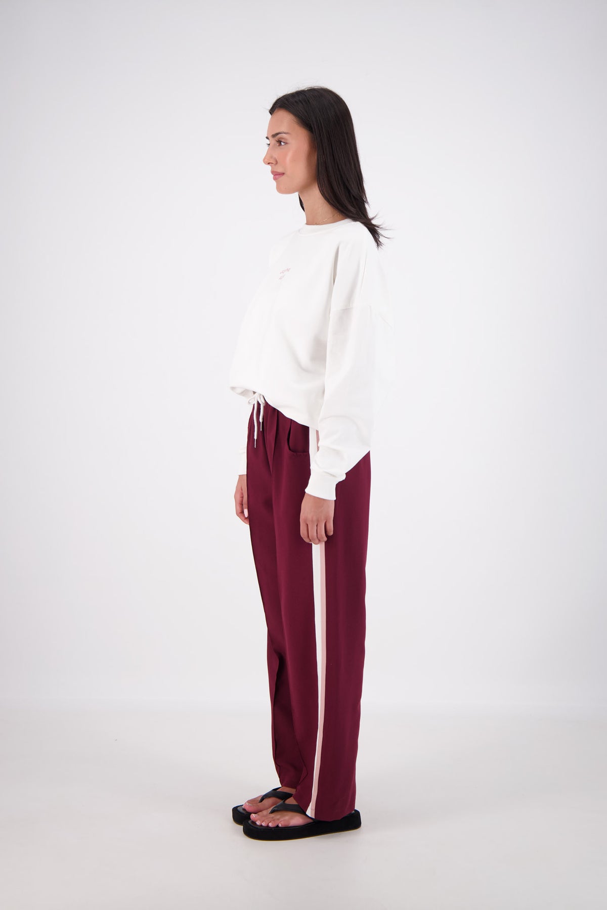 Relaxed Crew Neck Sweatshirt White