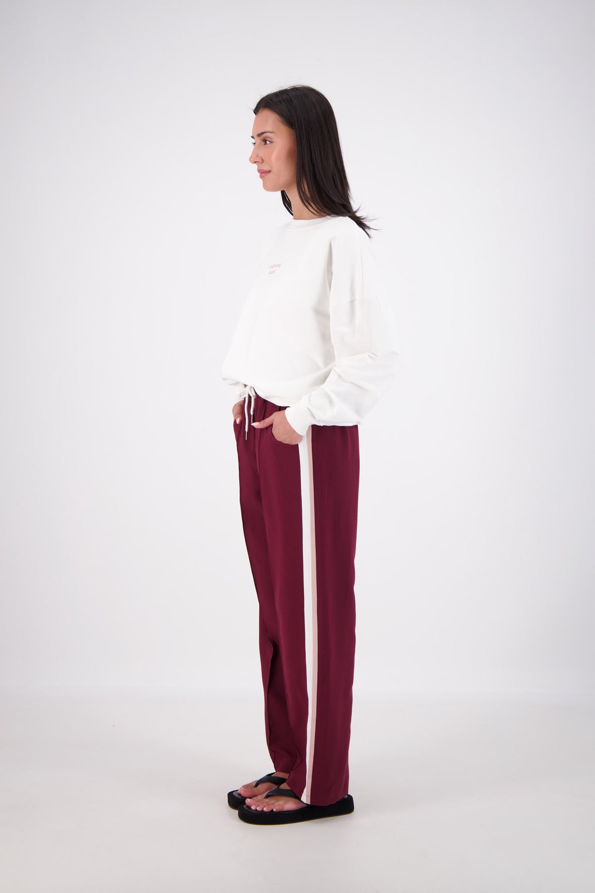 Relaxed Crew Neck Sweatshirt White