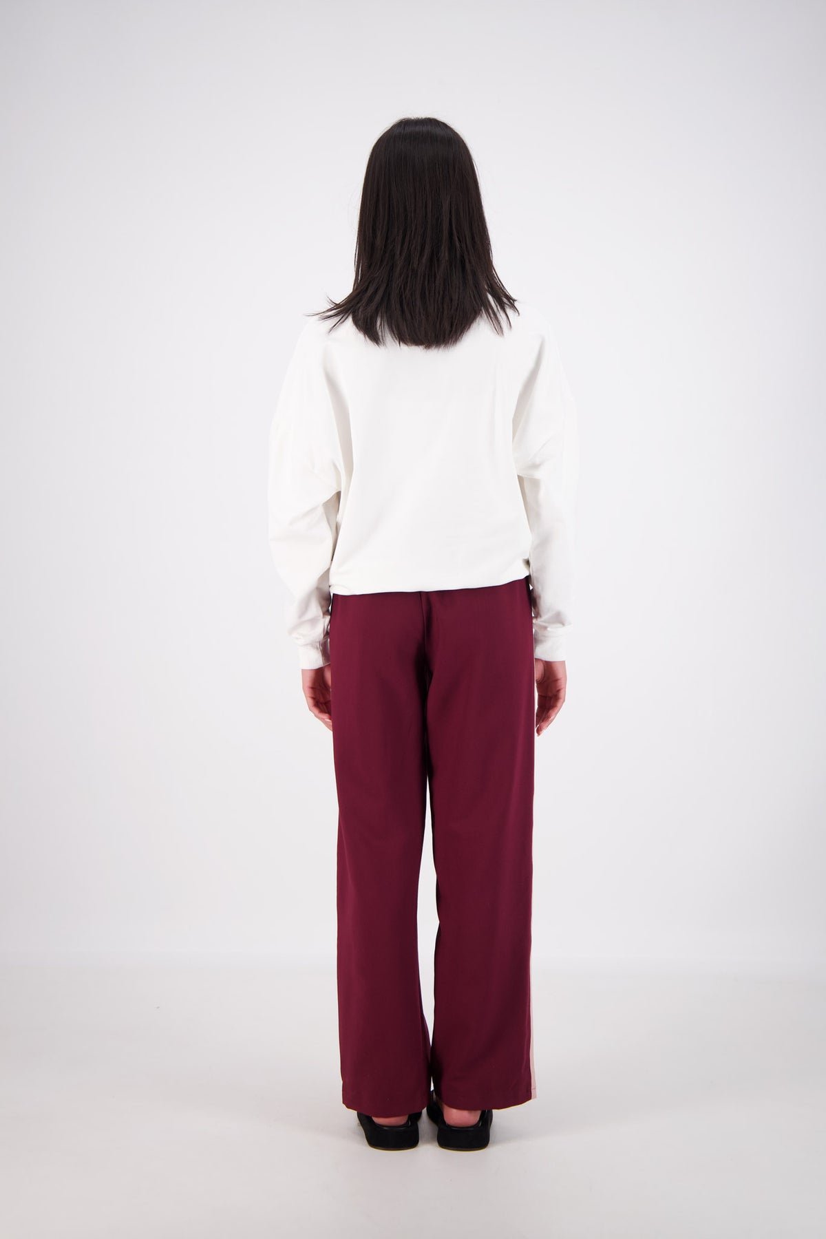 Relaxed Crew Neck Sweatshirt White