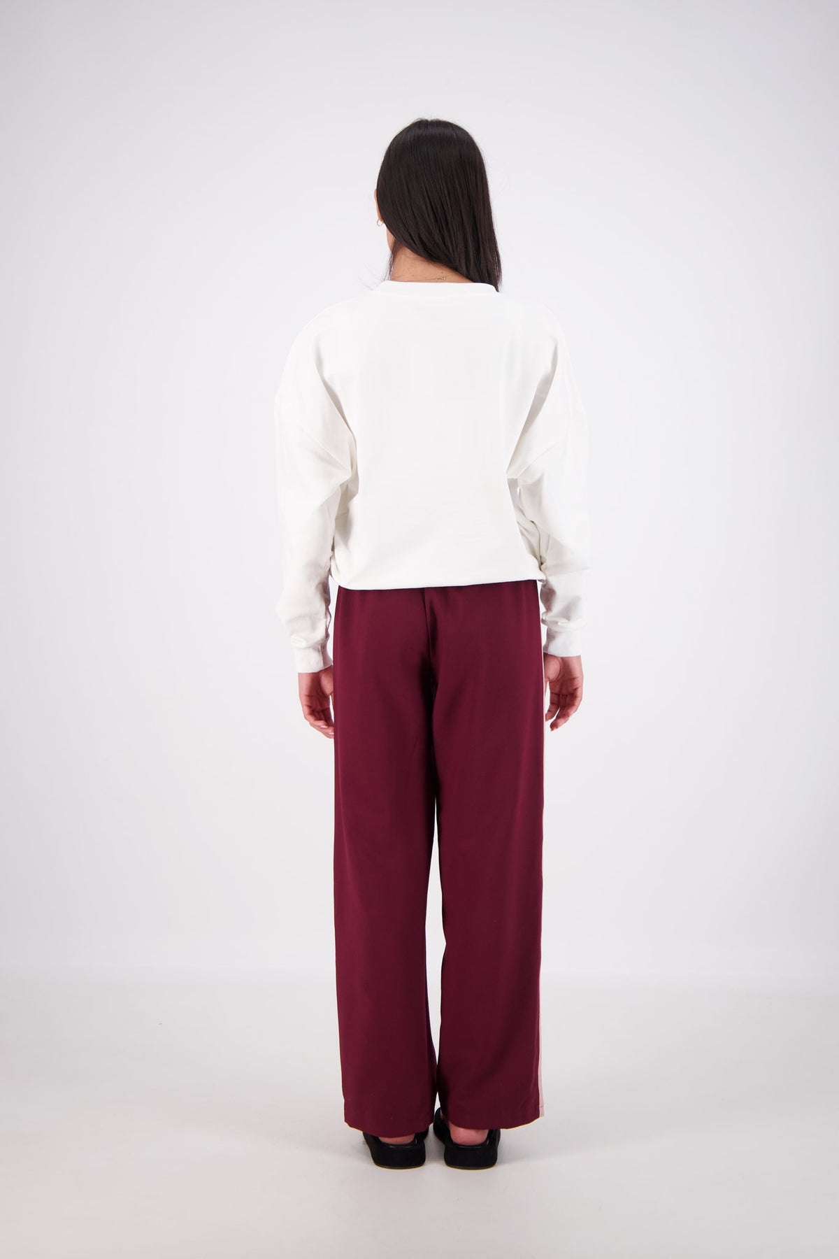 Relaxed Crew Neck Sweatshirt White