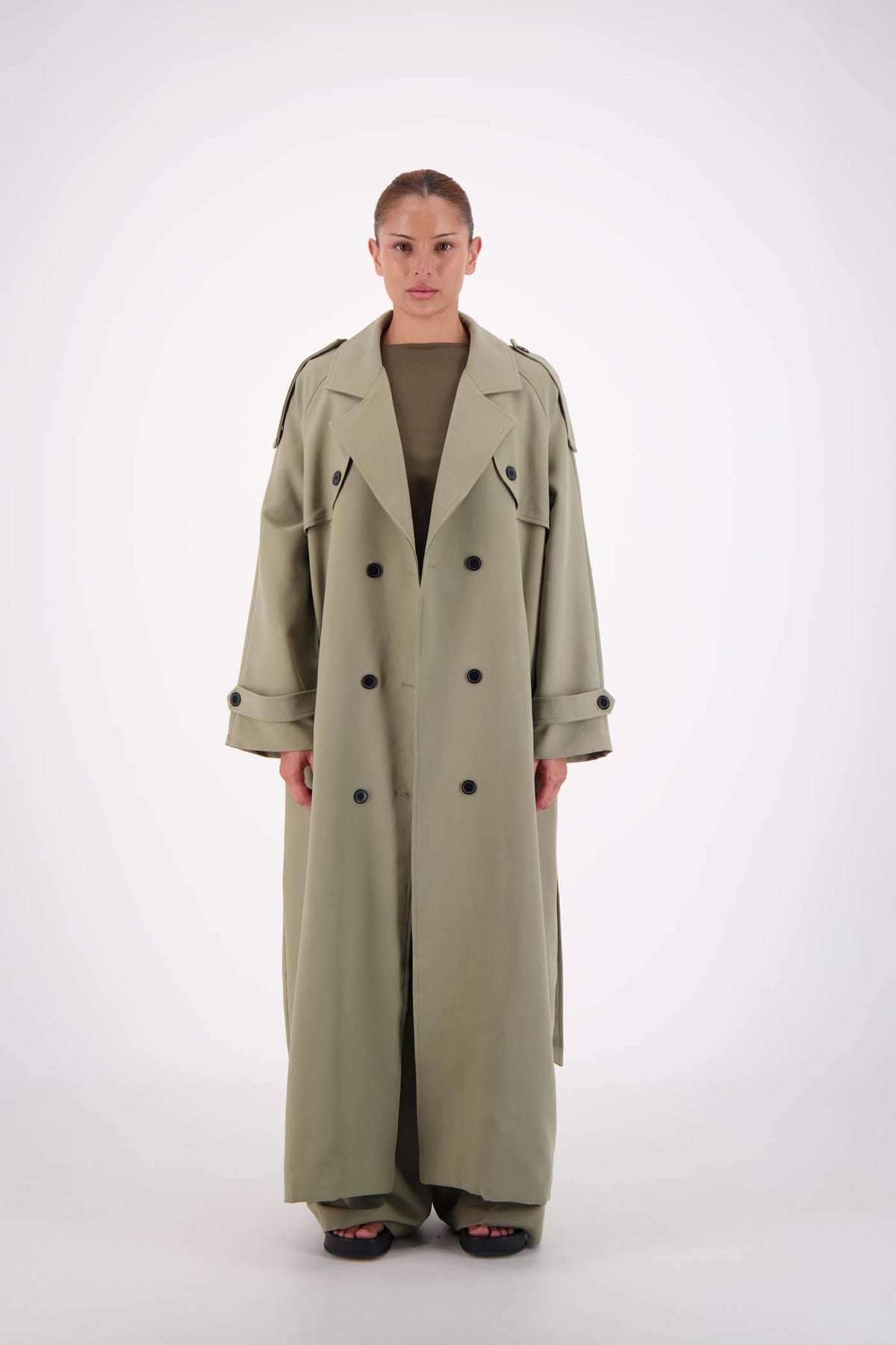 アレキサンダーリーチャン sakasama trench coat AlexanderLeeChang sakasama trench coat Serena Trench Coat Sage