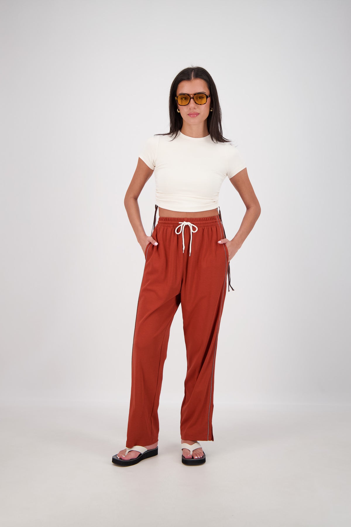 Playa Cropped Tshirt Oatmeal