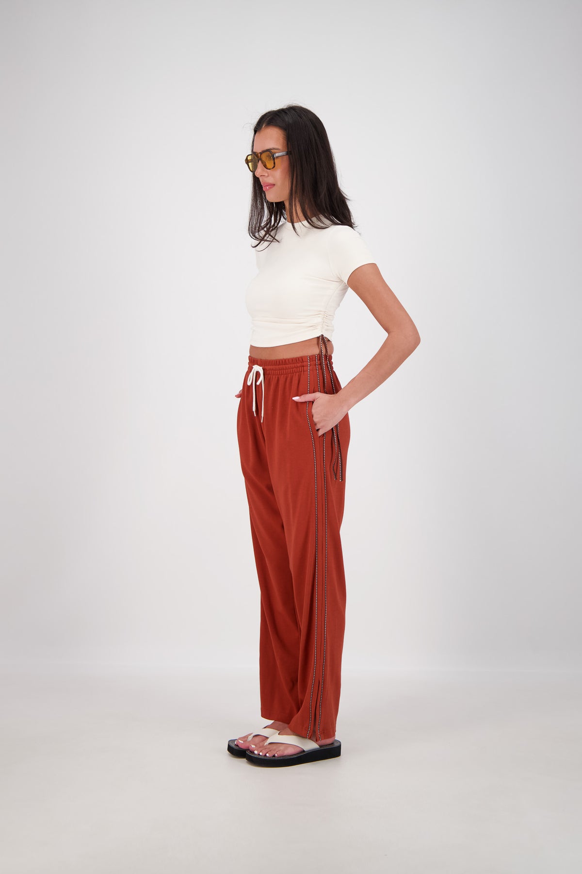 Playa Cropped Tshirt Oatmeal