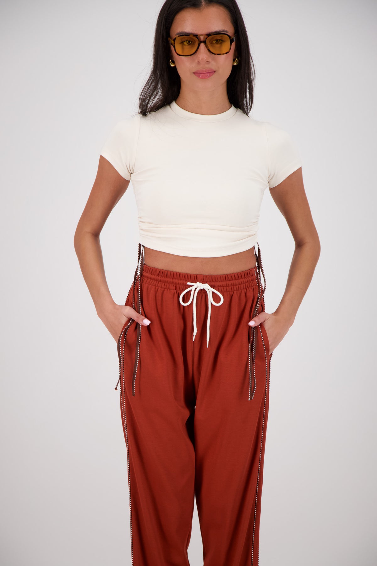 Playa Cropped Tshirt Oatmeal