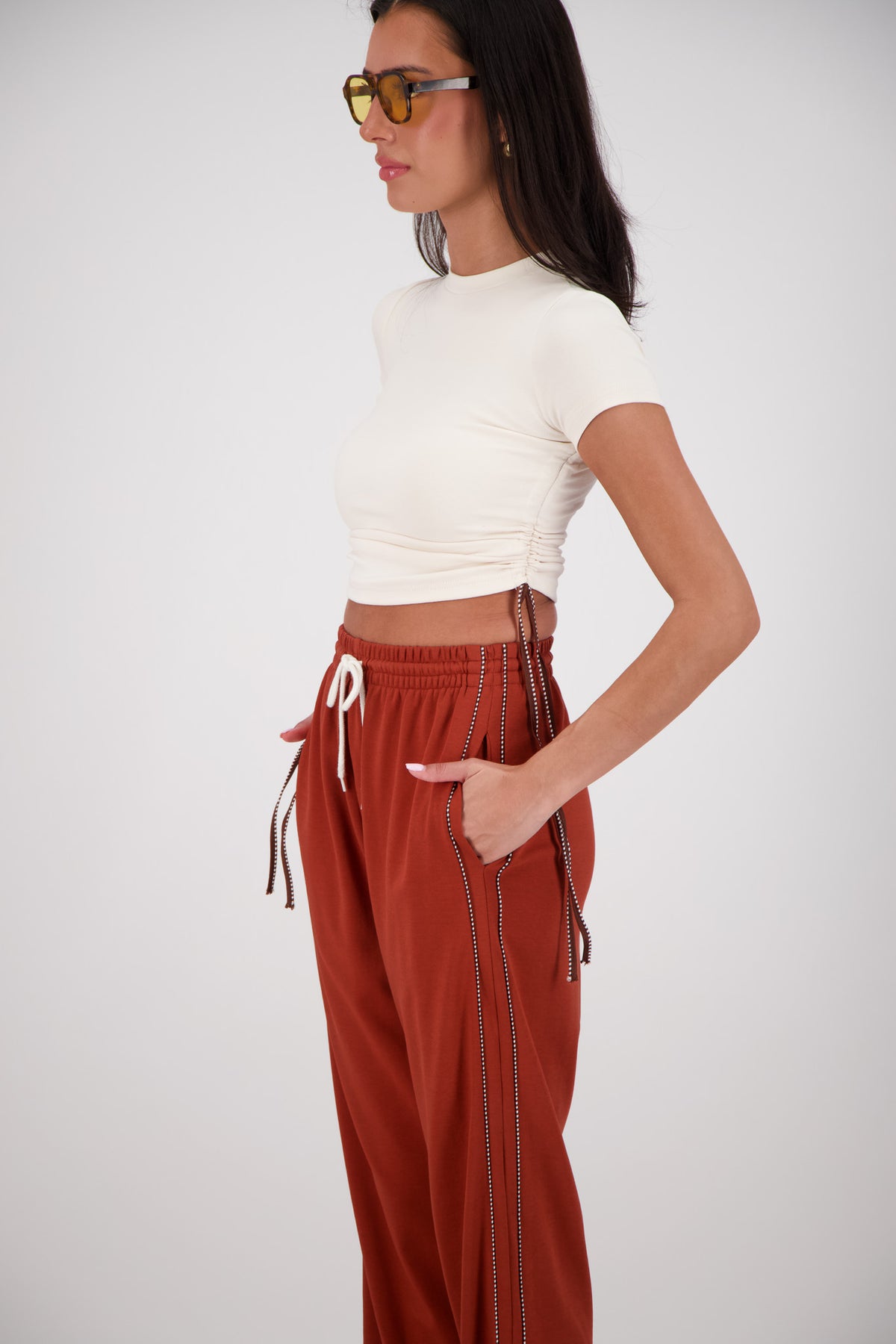 Playa Cropped Tshirt Oatmeal