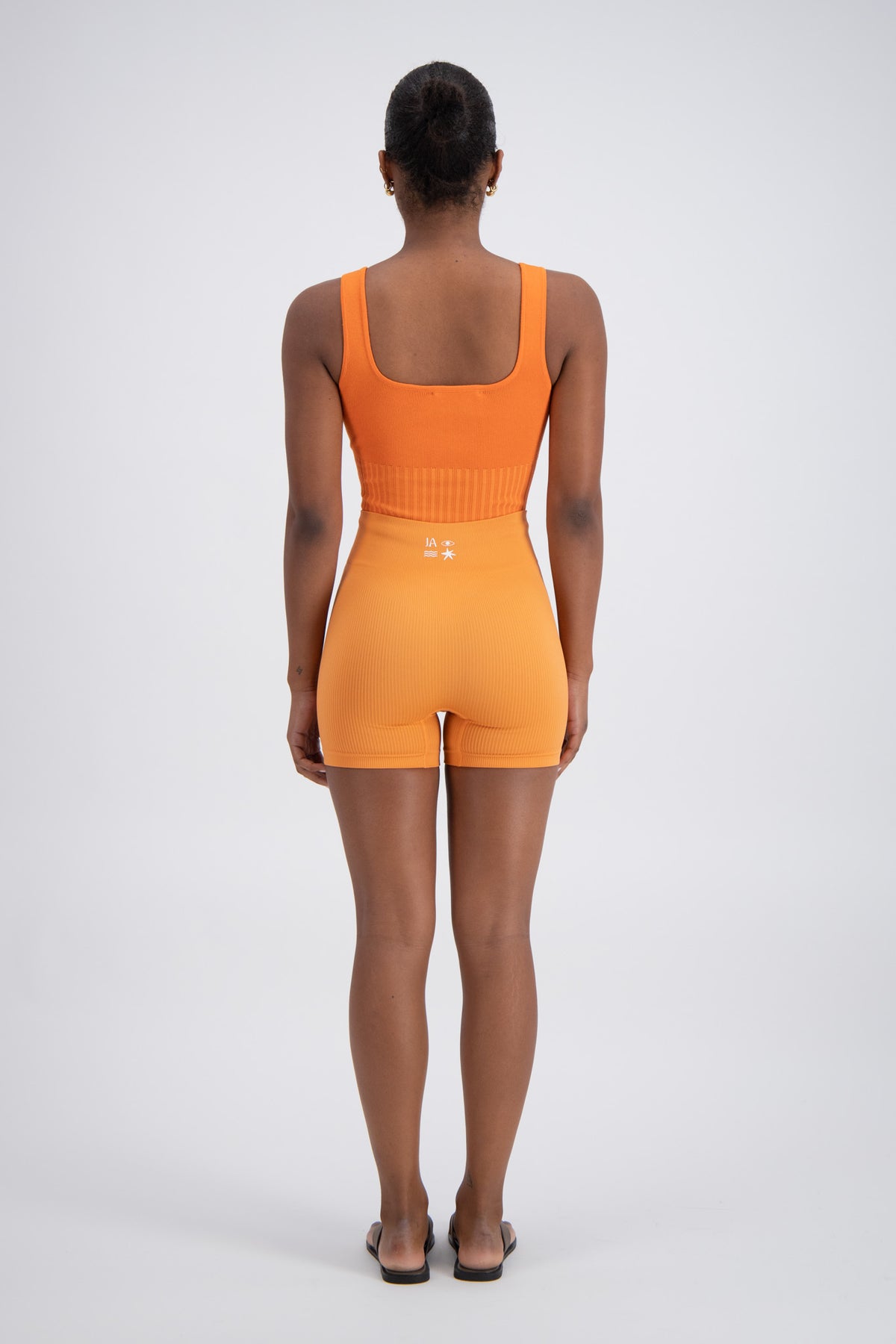 Minori Rib Knit Bodysuit Orange