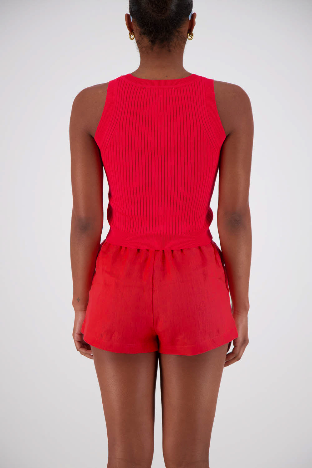 Palma Knit Tank Red