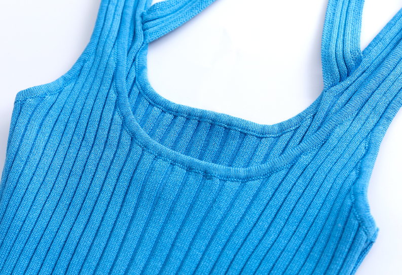 Algarve Rib Knit Tank Sky Blue