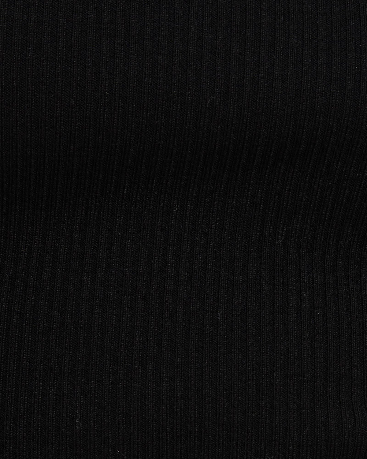 Casablanca Long Sleeve Rib Knit Top Black